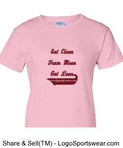 Eat Clean Train Mean Get Lean Pink Design Zoom